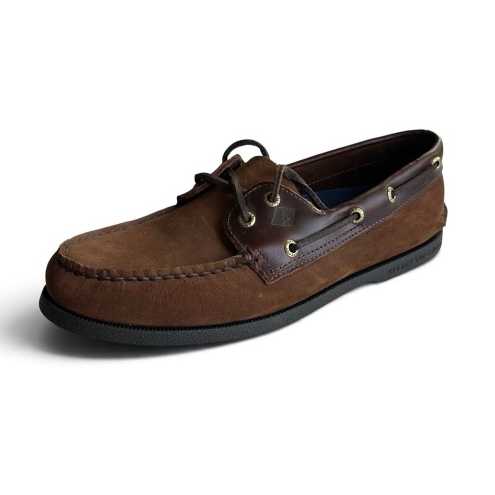 Sperry Top-Sider Original 2-Eye Plush Boat Shoe Brown 0195412 Men's 8.5W